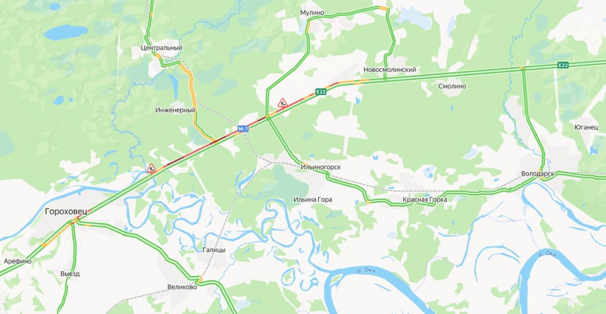 Две огромные пробки образовались на М-7 в Нижегородской области - фото 2
