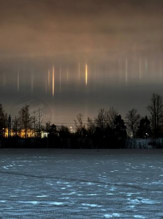 Световые столбы заметили в небе нижегородцы - фото 3