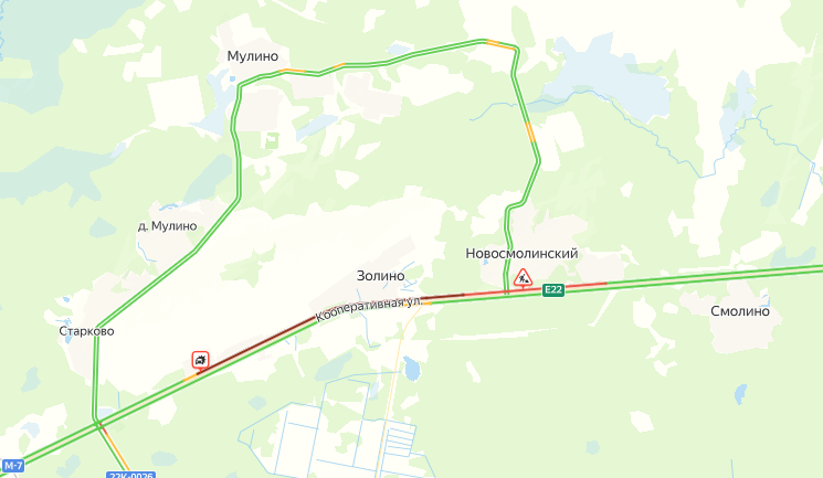 Огромная пробка образовалась на трассе в Нижегородской области из-за ДТП - фото 2